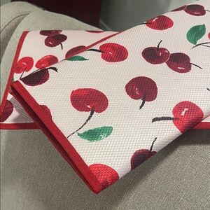 Kate Spade Cherry Print Kitchen Dish Drying Mat